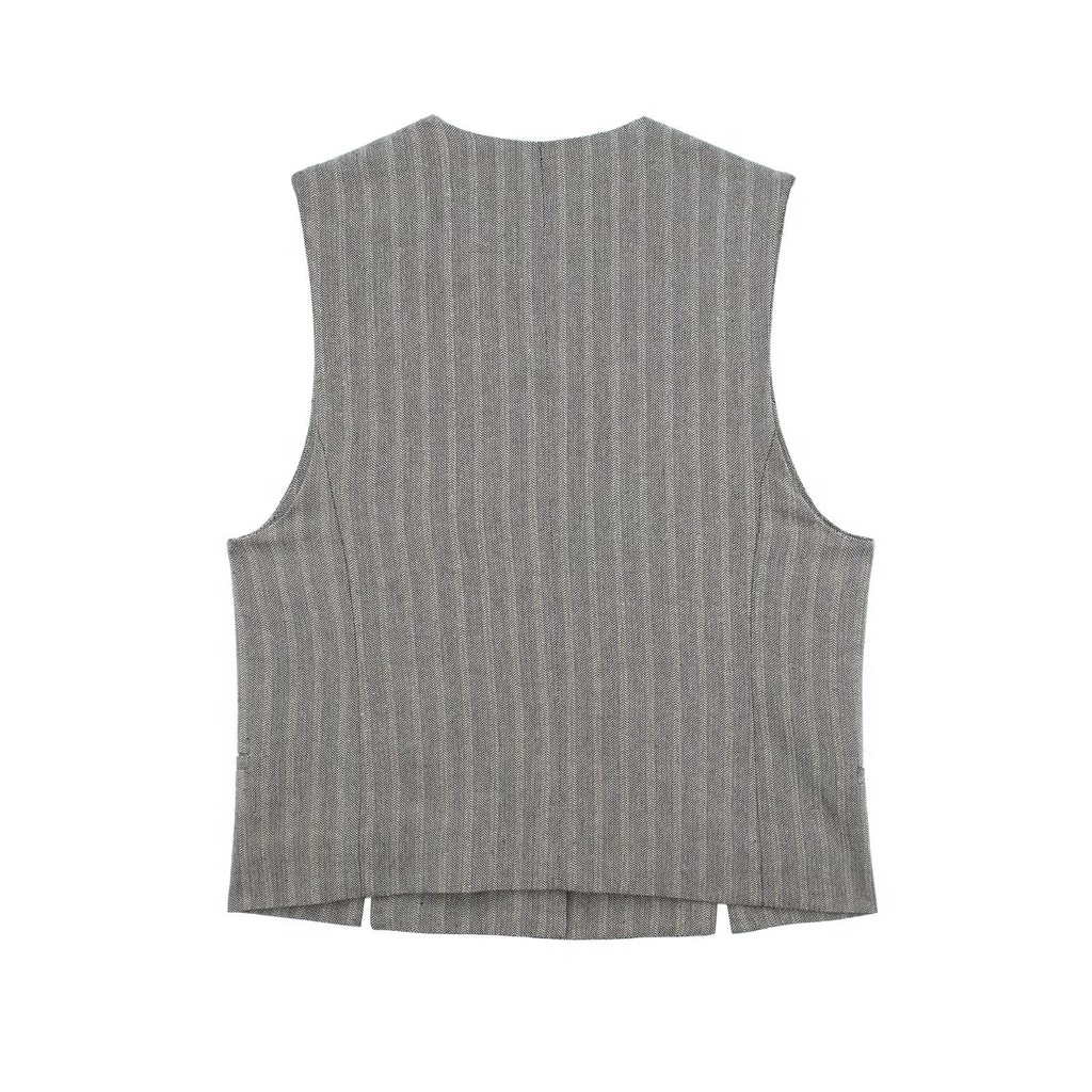 Set Áo Sát Nách Cổ Chữ v + Quần Đùi Lưng Cao Thời Trang 950024