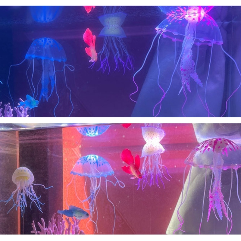 Abo Đồ Chơi Bể Cá mini Hình Sứa Biển Hoạt Hình Trang Trí Tuyệt Vời