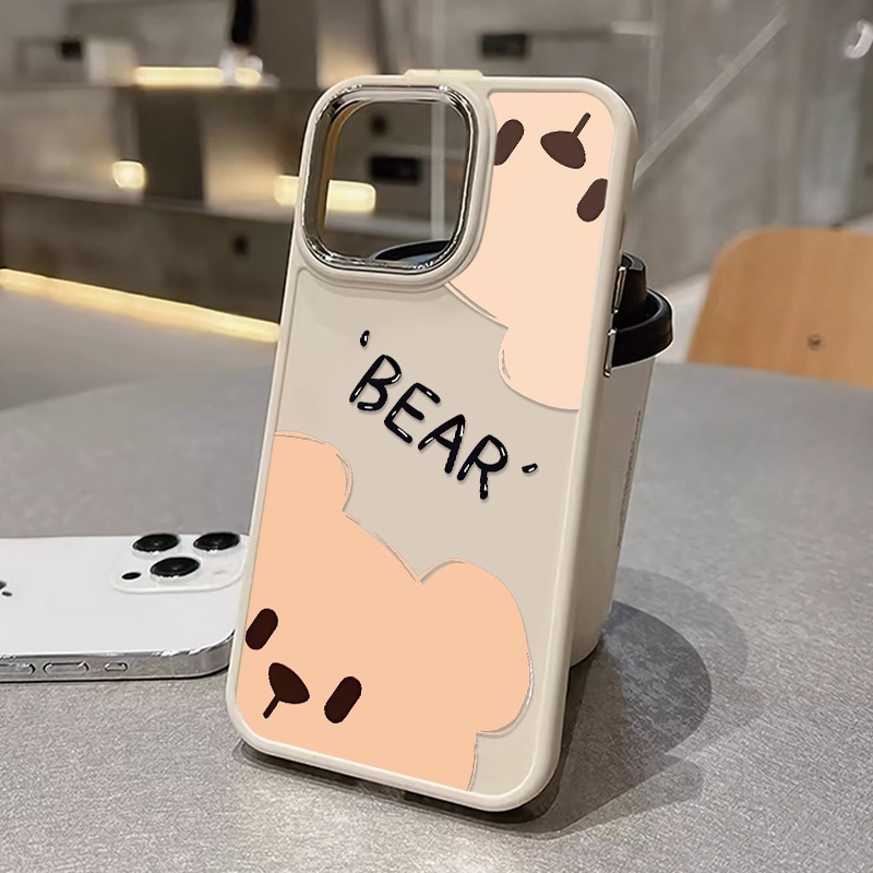 Ốp Điện Thoại Silicon Mềm Hình Gấu Hồng Cho iphone 11 7plus 13 12 12pro 8plus 11promax 7 14promax 14 13pro 11pro xr xsmax