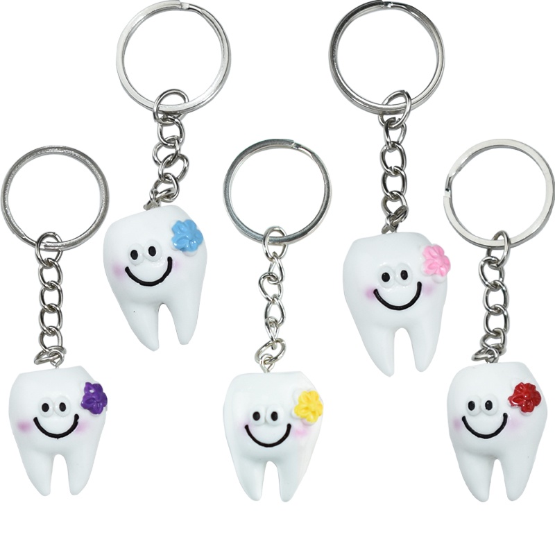 Set 10 Móc Khóa Hình Chiếc Răng Dễ Thương
