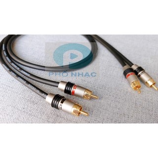 Cặp dây jack rca 4 đầu av hoa sen loại tốt, dài 0,3m-0,5m-0.8m-1.5m-2m-3m-5m - dây tín hiệu av sommer - phố nhạc