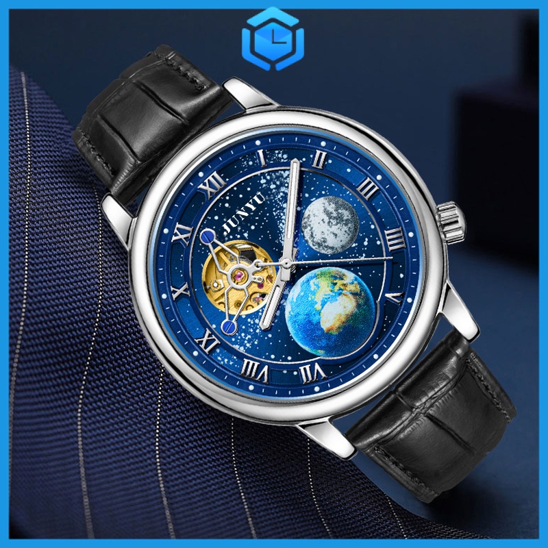 Automatic  đồng hồ cơ nam automatic Đồng Hồ Cơ Tự Động tourbillon 46mm Dây Da Cho Nam
