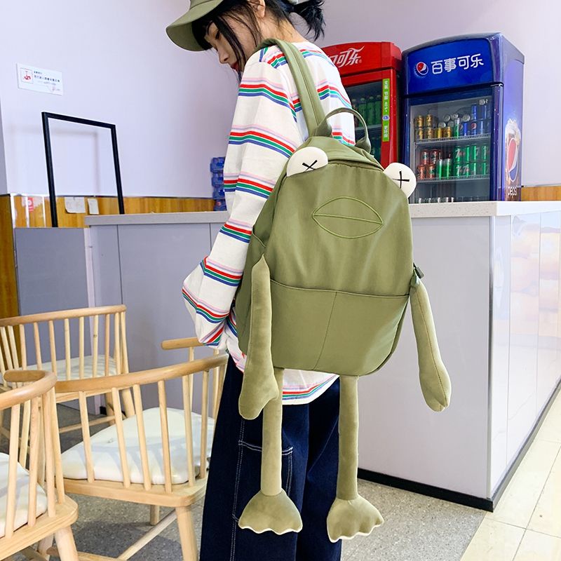 Balo Đi Học Cỡ Lớn Hình Chú Ếch Hoạt Hình Đáng Yêu Cho Nữ