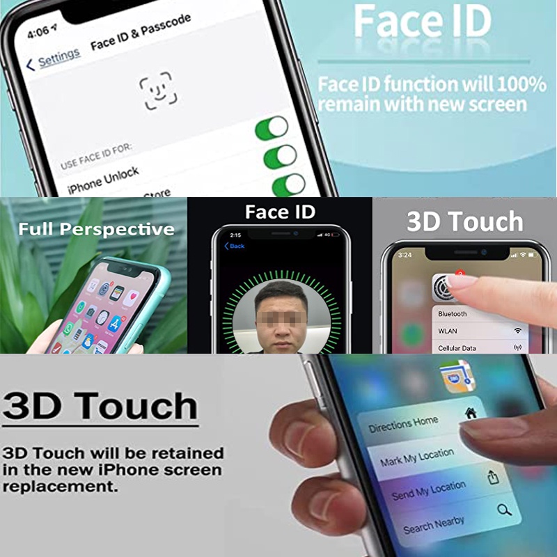 Màn Hình Led 3d Cảm Ứng Thay Thế Cho iphone x xr xs 11 12 pro max xs max 11 pro