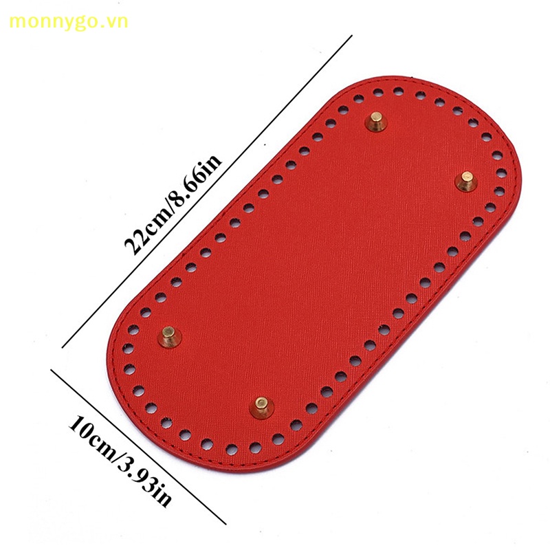 Monnygo Túi Da Dệt Kim Thủ Công Đế Dài 22 * 10cm Có Lỗ vn