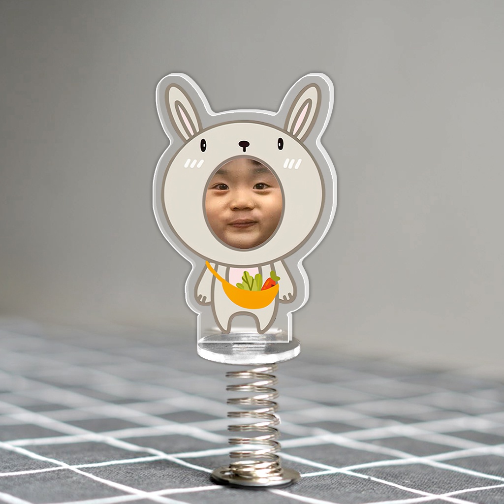 Standee lò xo lắc lư đáng yêu trong suốt đế dính trang trí in theo yêu cầu chibi