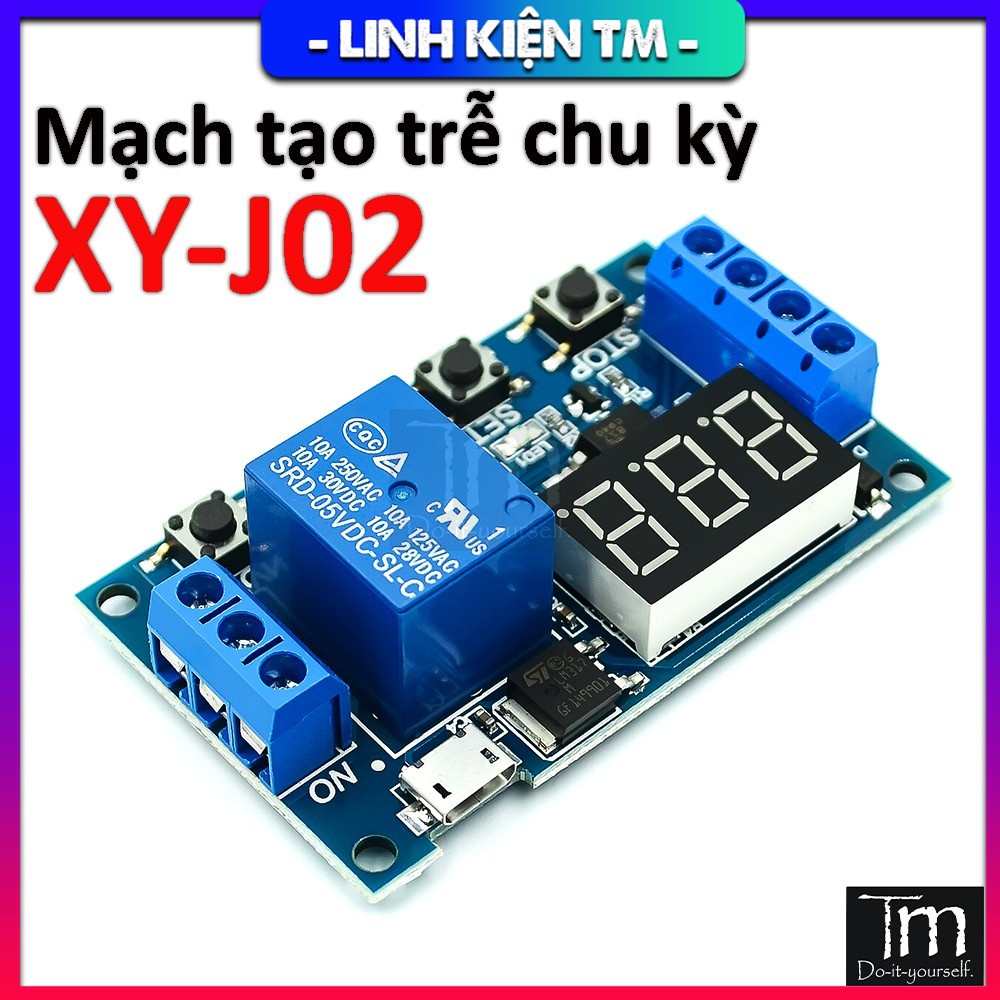Mạch Tạo Trễ Chu Kỳ Relay HIển Thị LED