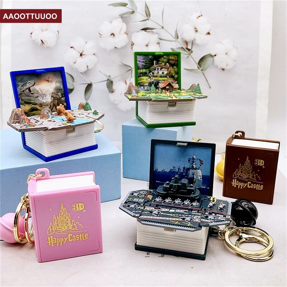 Móc Khóa Hình Quyển Sách Ma Thuật 3d Dễ Thương