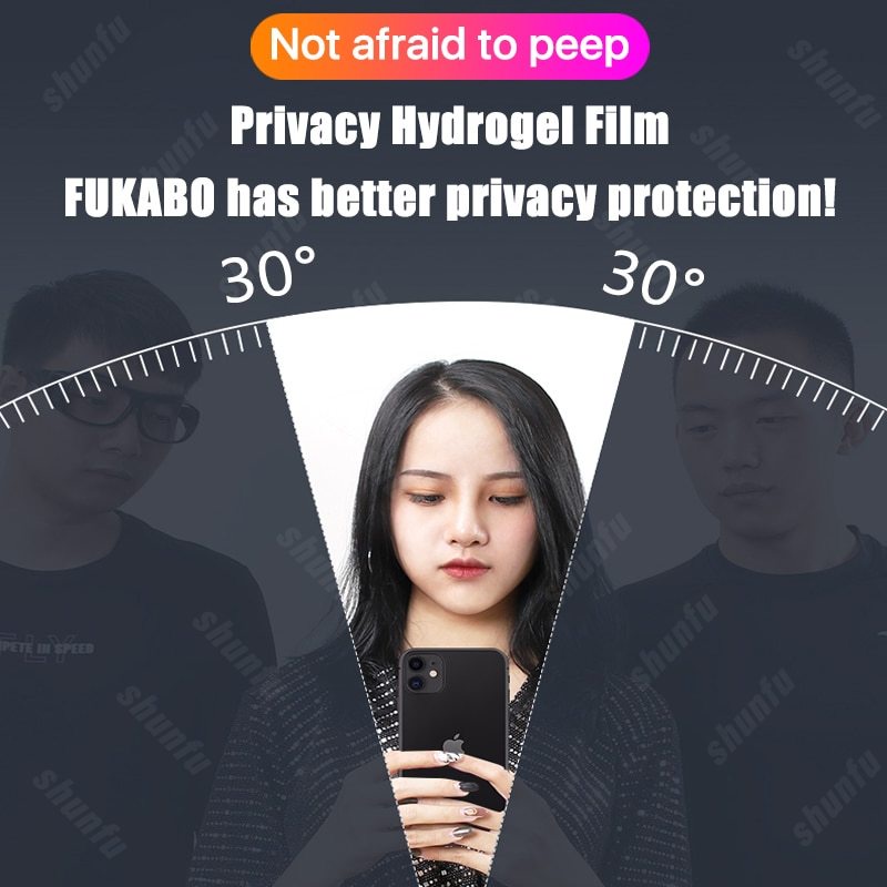 Miếng dán PPF Chống Nhìn Trộm Full Màn Cho iPhone 11 12 13 14 15 Pro Max X XS XR 6 6S 7 8 Plus