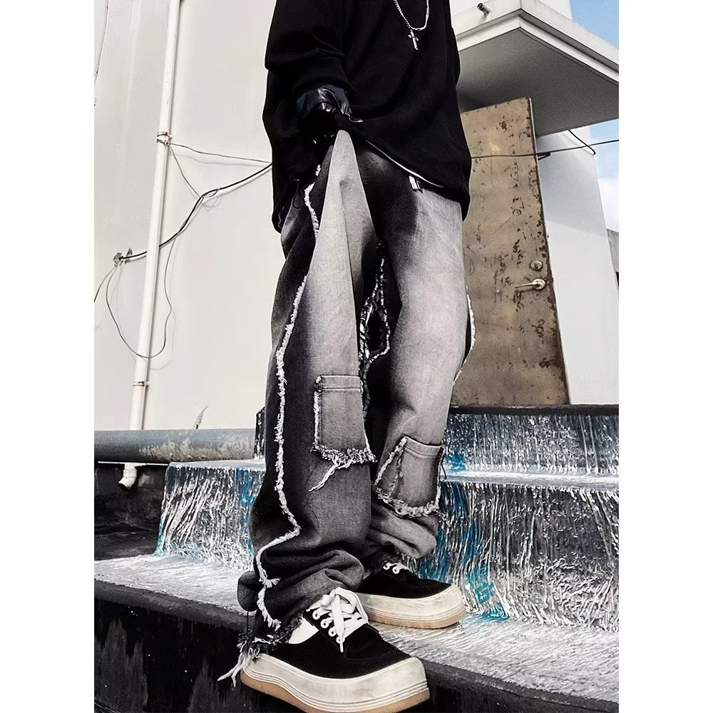 Quần Jean Dài Ống Rộng Thời Trang Hàn Quốc