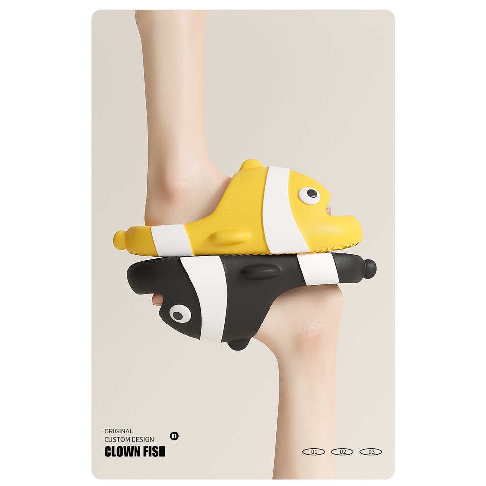 🔥dép bánh mì🔥Dép 0đ dép cá Dép trẻ em Thời trang mùa hè Dép cá hề Nemo dép cá koi đế bánh mì siêu nhẹ cho người lớn