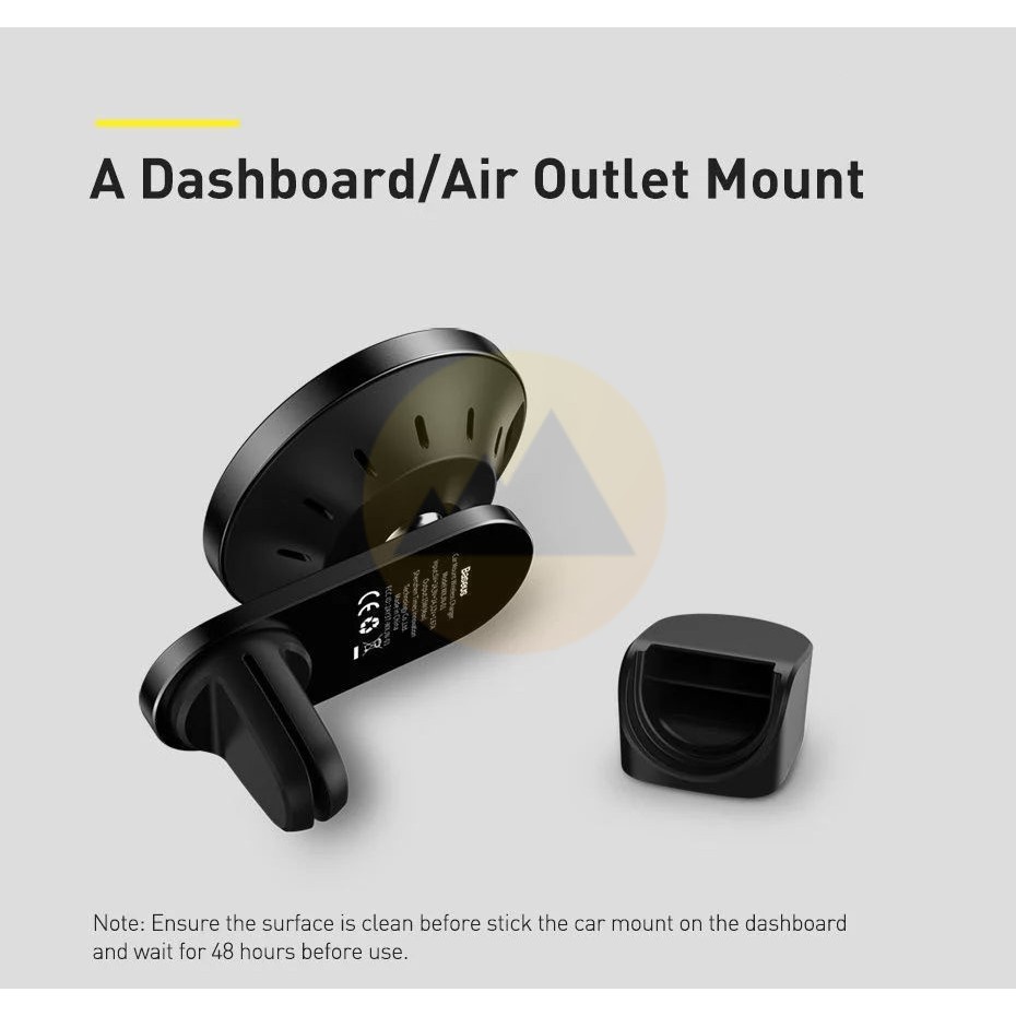 Đế Giữ Điện Thoại Baseus Tích Hợp Nam Châm Và Sạc Không Dây Dùng Trên Xe Hơi Big Energy Car Mount Wireless Chager