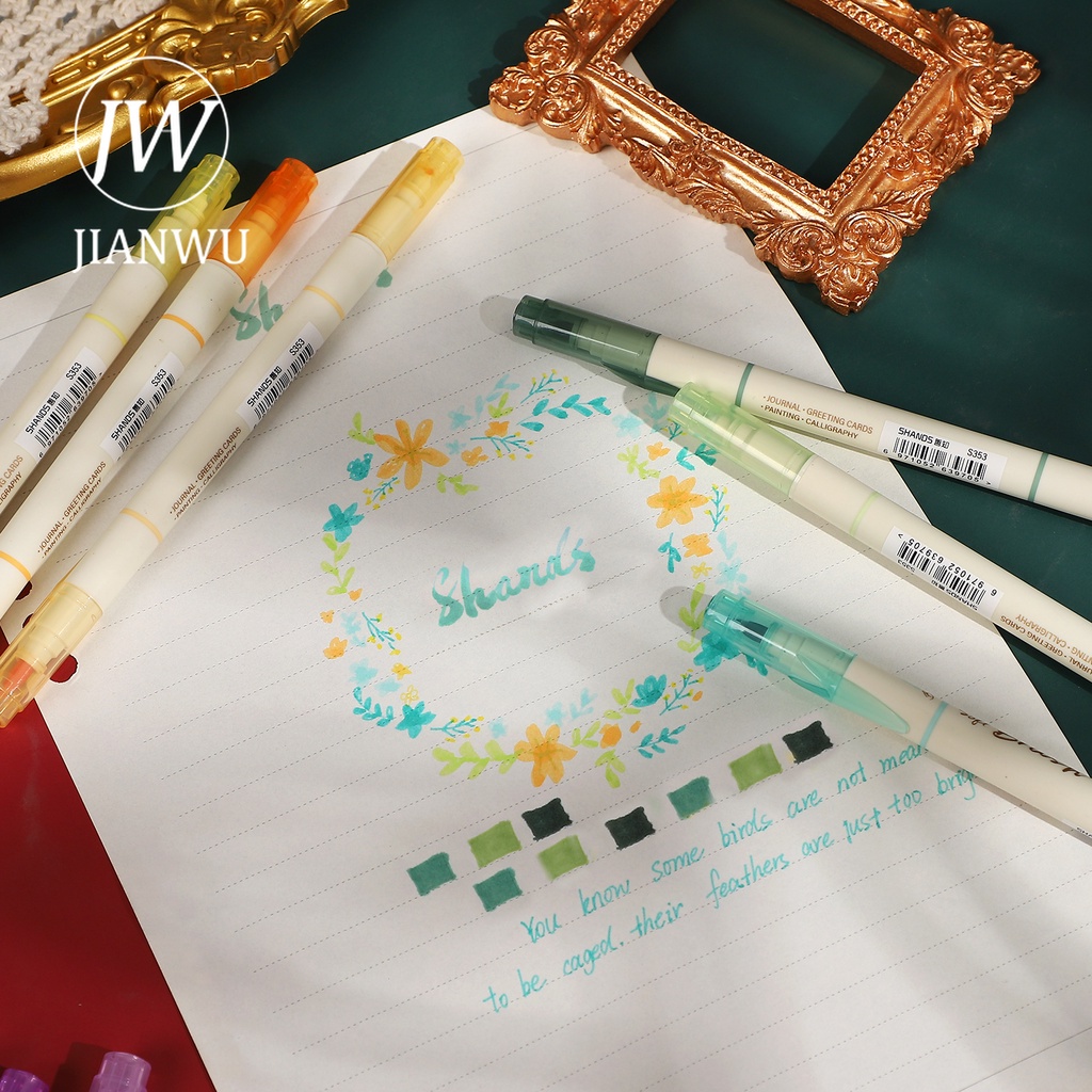 Bộ 3 Bút Lông Đầu Mềm / Đôi Đơn Giản Sáng Tạo diy