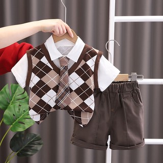 Set đồ OOPSMILE gồm áo sơ mi + quần short + chân váy thời trang mùa hè xinh xắn cho bé gái
