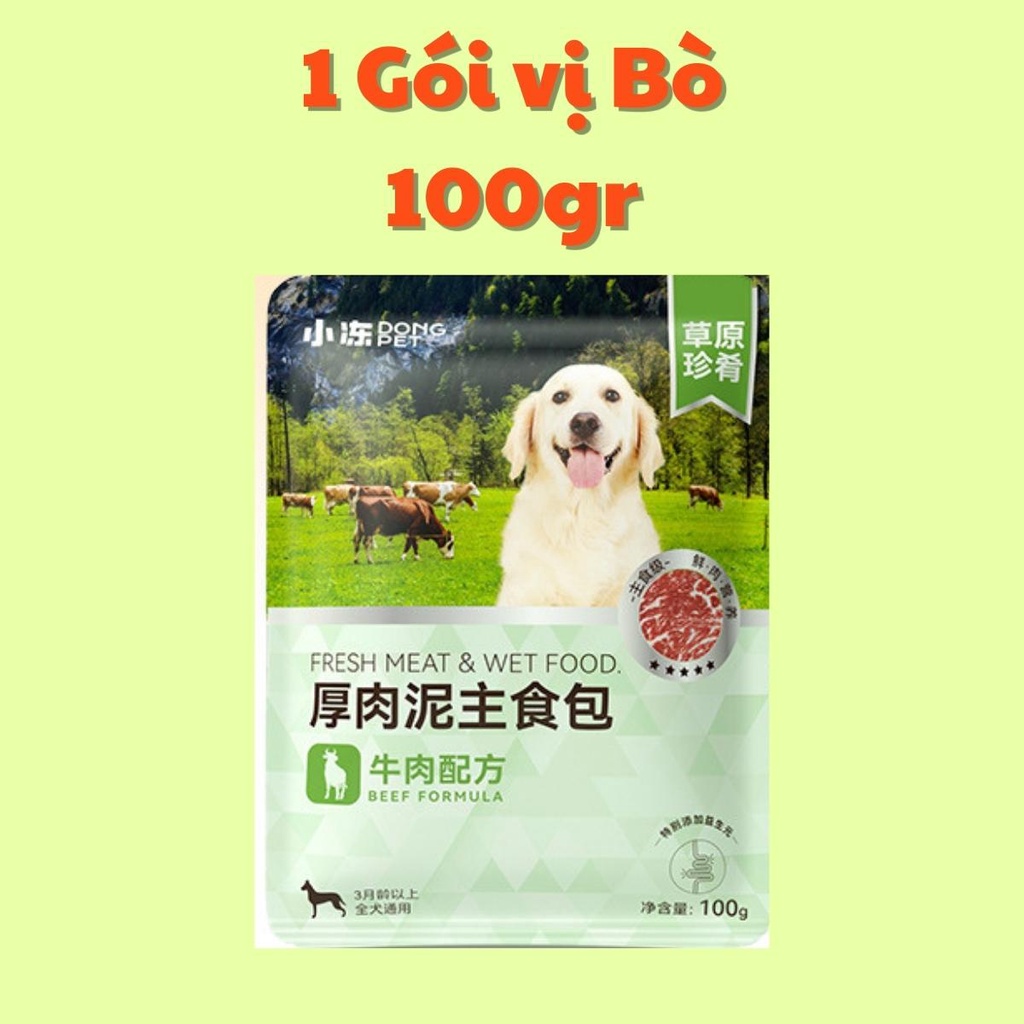 Pate cho chó Dongpet dùng làm thức ăn cho chó từ 3 tháng tuổi, gói 100gram – UNU Pet House