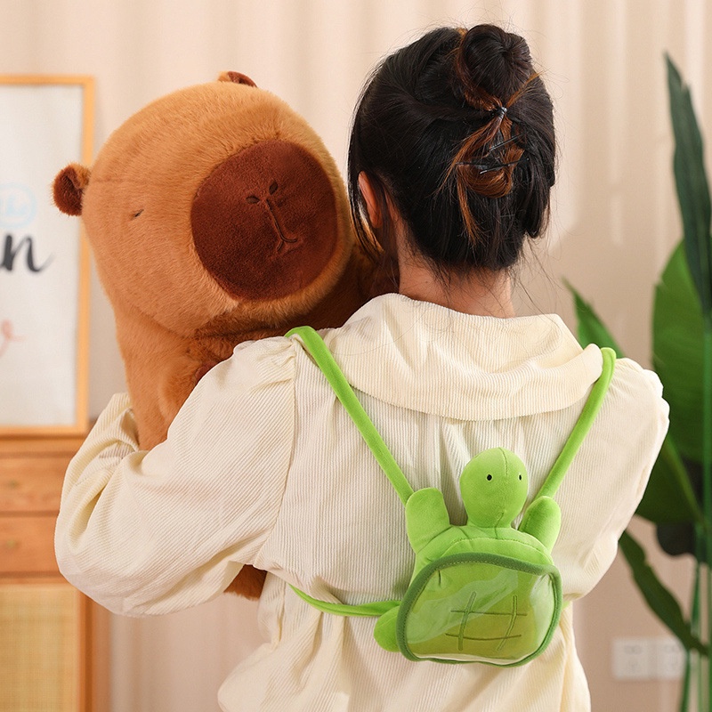 Thú Nhồi Bông Hình kapibara Rùa / Gấu teddy / Rùa Sau Lưng