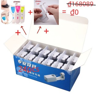 Bán sỉ 24 dụng cụ xỏ lỗ tai bằng thép y tế không đau dùng một lần