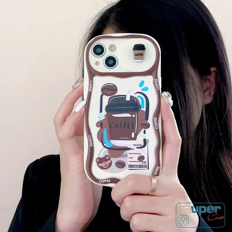 Ốp Điện Thoại Dẻo Hình Gấu / Đậu Cà Phê 3d Dễ Thương Cho iphone xr 11 14 12 13 11 pro max 7 8 6 6s plus x xs max