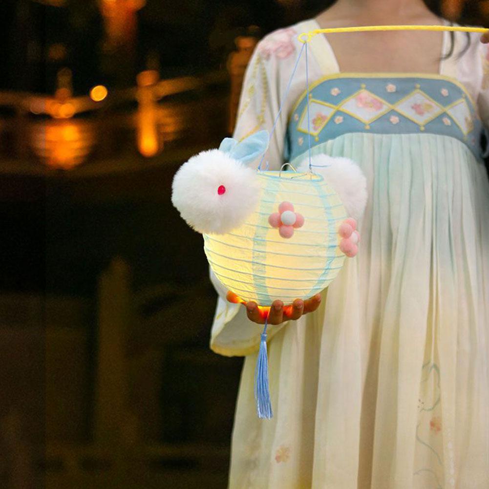 Diy Mặt Dây Chuyền Lồng Đèn Hình Thỏ Mặt Trăng k3x4