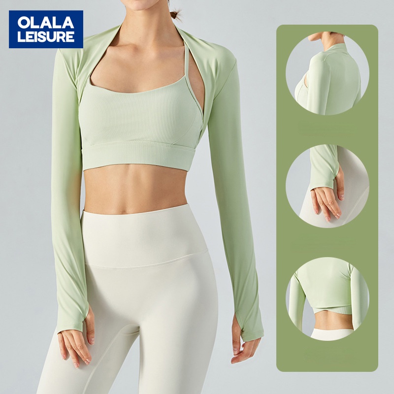 OLALA LEISURE Áo Khoác Mỏng Dài Tay Chống Nắng Dùng Tập yoga xs Dl346