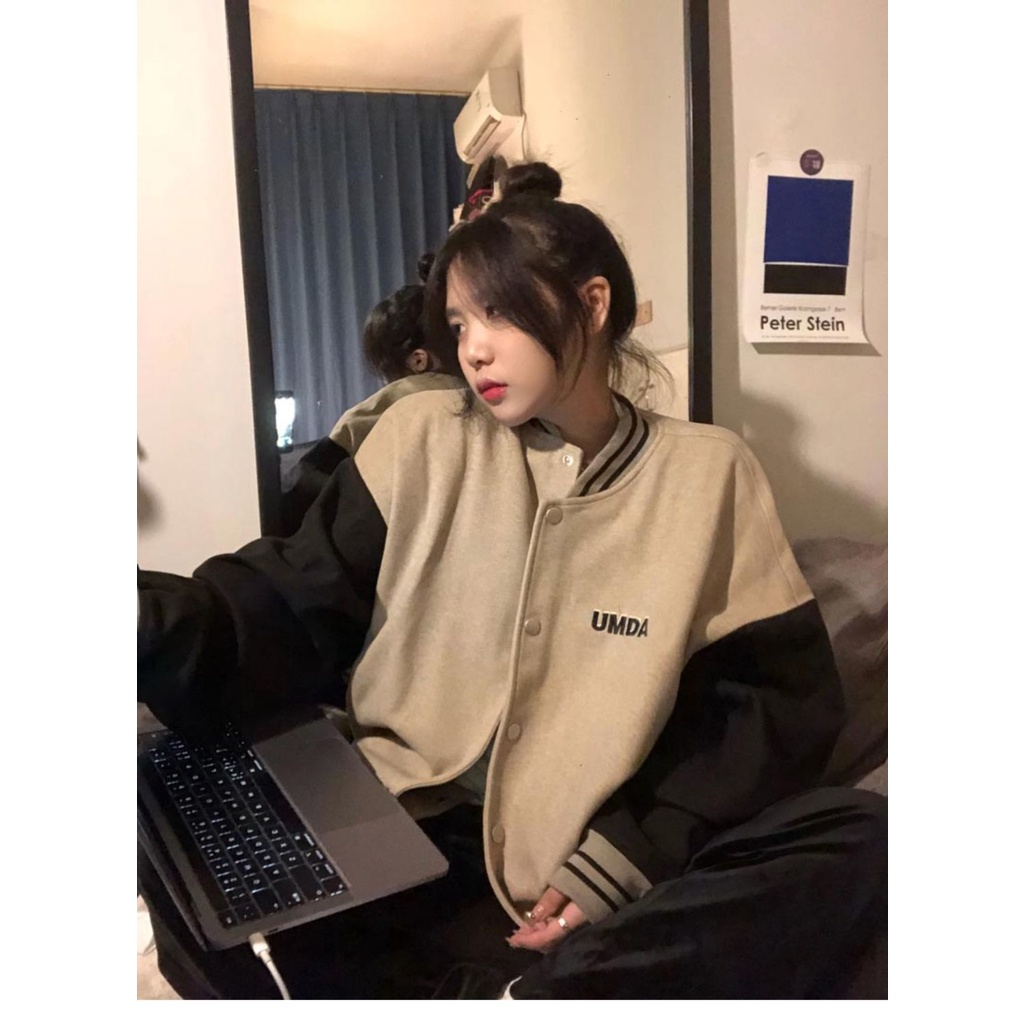 Áo Khoác Bóng Chày Dáng Rộng Phong Cách vintage Thời Trang Xuân Thu 2022 Kiểu Mới 5Np