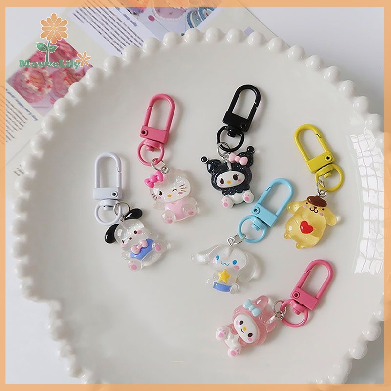 Lily sanrio Móc Chìa Khóa Xe Hơi Họa Tiết Hoạt Hình my melody Dễ Thương