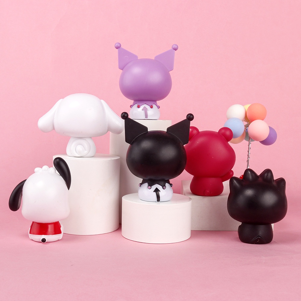 Sanrio Mô Hình Nhân Vật kuromi pochacco Hoạt Hình Trang Trí Bánh Kem diy
