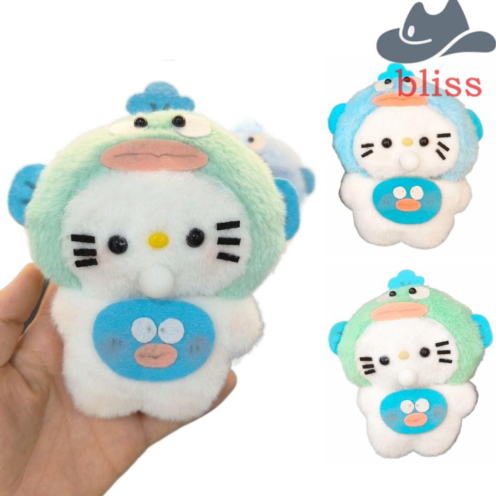 Bliss Móc Khóa Mèo Nhồi Bông Bóp Bóp Tay Bằng cotton Làm Thủ Công Đáng Yêu Trang Trí Nhà Cửa