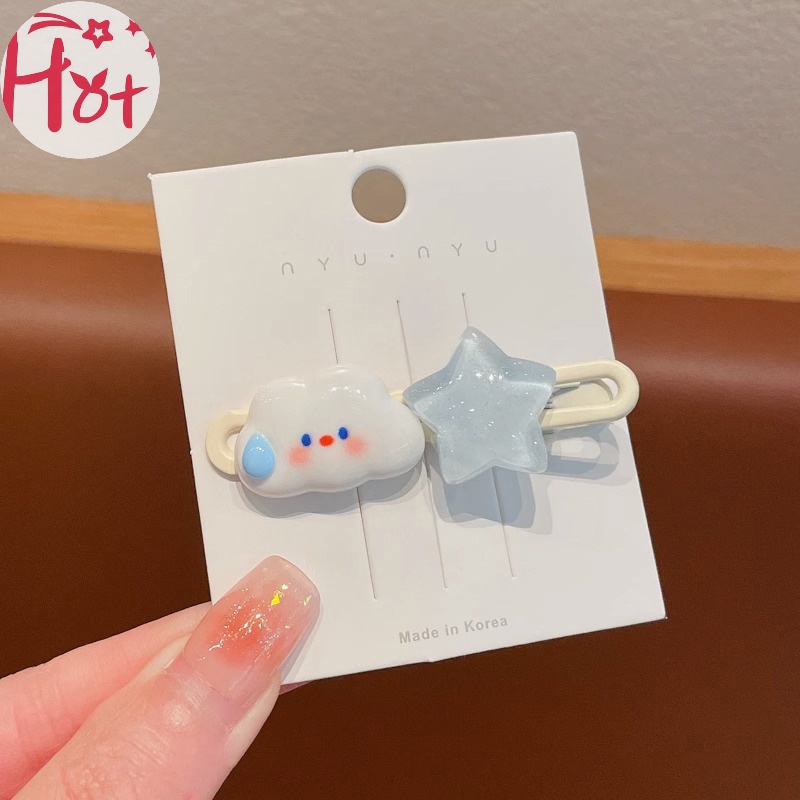 Jr Kẹp Tóc Hình Đám Mây / Ngôi Sao / Đám Mây Dễ Thương Cho Bé Gái vn