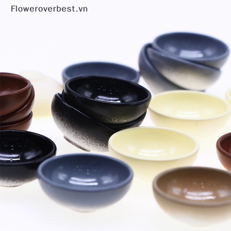 Set 5 Bát Đựng Trái Cây / salad mini Tỉ Lệ 1: 12 Trang Trí Nhà Búp Bê