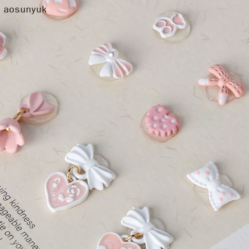 Set 5 Phụ Kiện Ruy Băng Nơ mini 3d Bằng Kim Loại Trang Trí Móng Tay