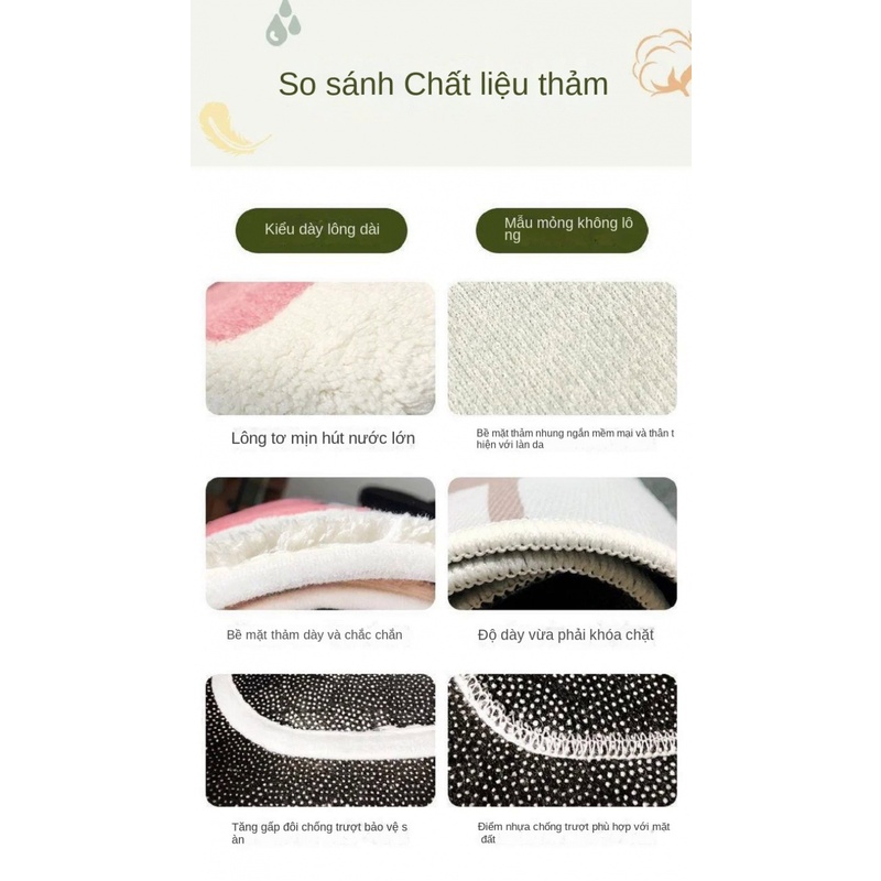 Thảm Lót Sàn Họa Tiết melody Dễ Thương Trang Trí Phòng Ngủ