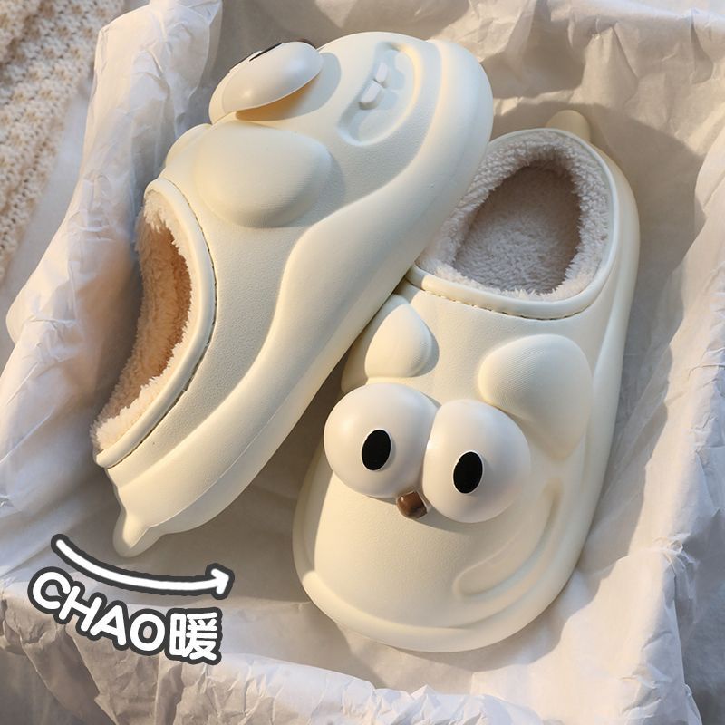 🔥Có Hàng Sẵn🔥Dép cotton Đi Trong Nhà Đế Dày Chống Trượt Chống Thấm Nước Họa Tiết Hoạt Hình Dễ Thương Cho Cặp Đôi