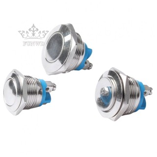 【FUNWD】Easy Install 19mm Metal Momentary Push Button Switch 12V Waterproof On Off Start