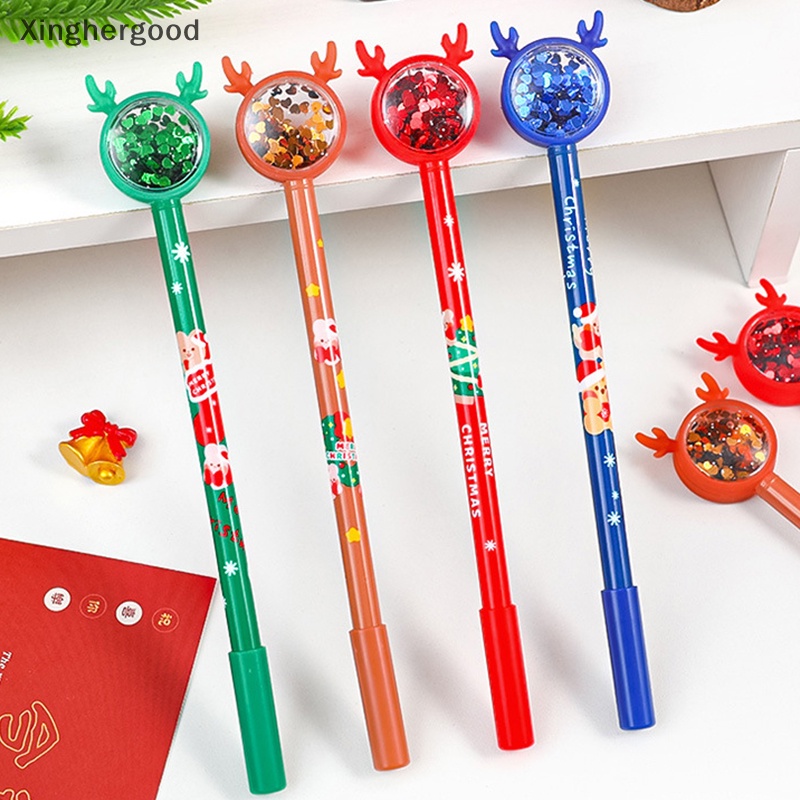 Xinghergood Bút Mực gel Hình Tuần Lộc Giáng Sinh Nhiều Màu Dễ Thương Cho Trẻ Em
