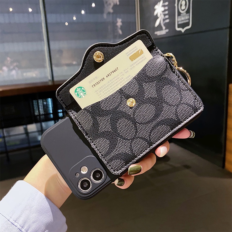 Sang Trọng Bao Da Điện Thoại Thiết Kế Ngăn Đựng Thẻ Dành Cho iphone 15 promax 14 plus 13 Ốp