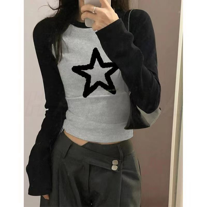 Áo Thun Tay Dài Áo baby tee Áo croptop Tay Dài Phong Cách Thời Trang retro Mỹ Hàng Mới 2023