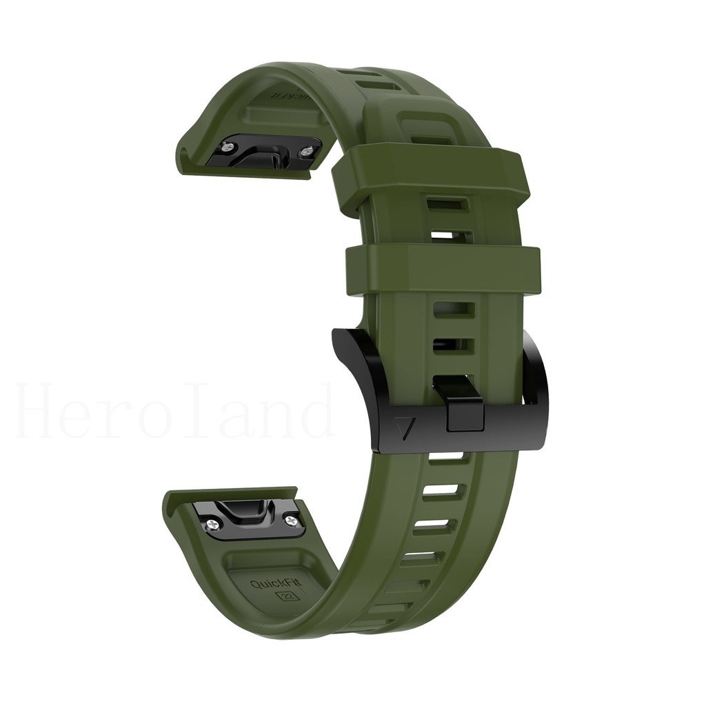 Dây cao su 22 cho đồng hồ garmin Fenix 5/6/7, Forerunner 745,935,945,955... dây silicon size 22mm kèm ngàm quick fit