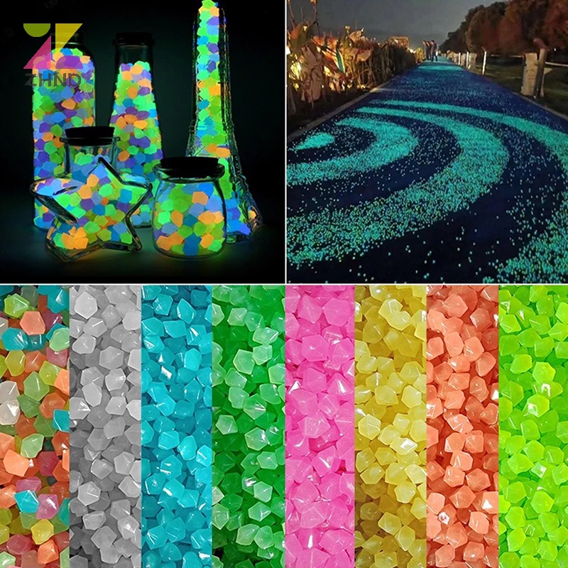 Zhuzhengde 50 Viên Đá Dạ Quang Trang Trí Sân Vườn