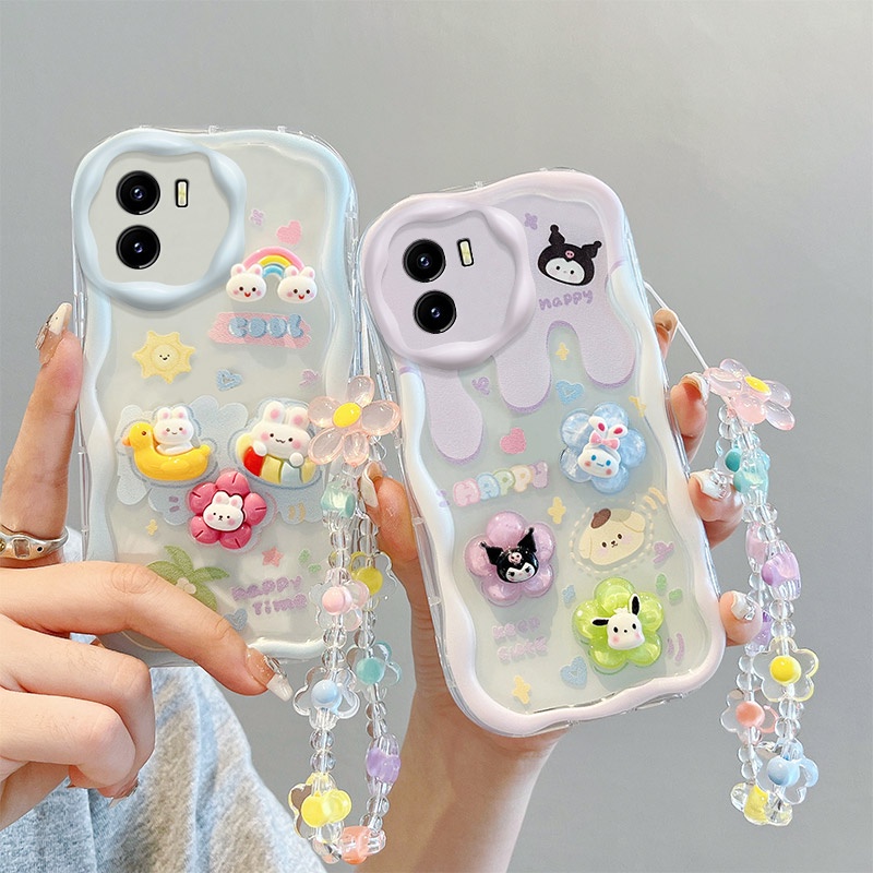 Ốp lưng  vivo y15s Bao Da Điện Thoại Gắn Búp Bê 3d Cho y15a y01 Ốp