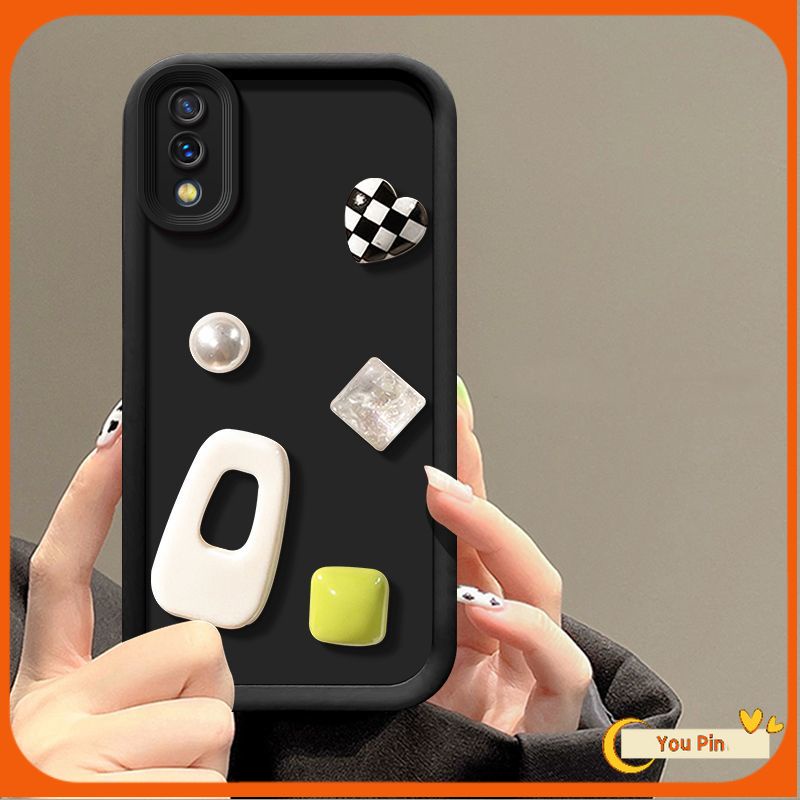 Ôp Điện Thoại Kèm Dây Đeo Kiểu 3d Độc Đáo diy Cho vivo y1s y91c y93 case y50 y30 y30i Ốp