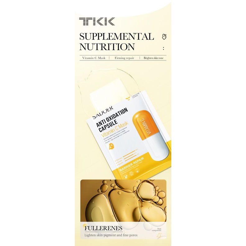 TKK  Vitamin C chống oxy làm sáng viên nang mặt nạ bù nước dưỡng ẩm tinh tế trẻ hóa da