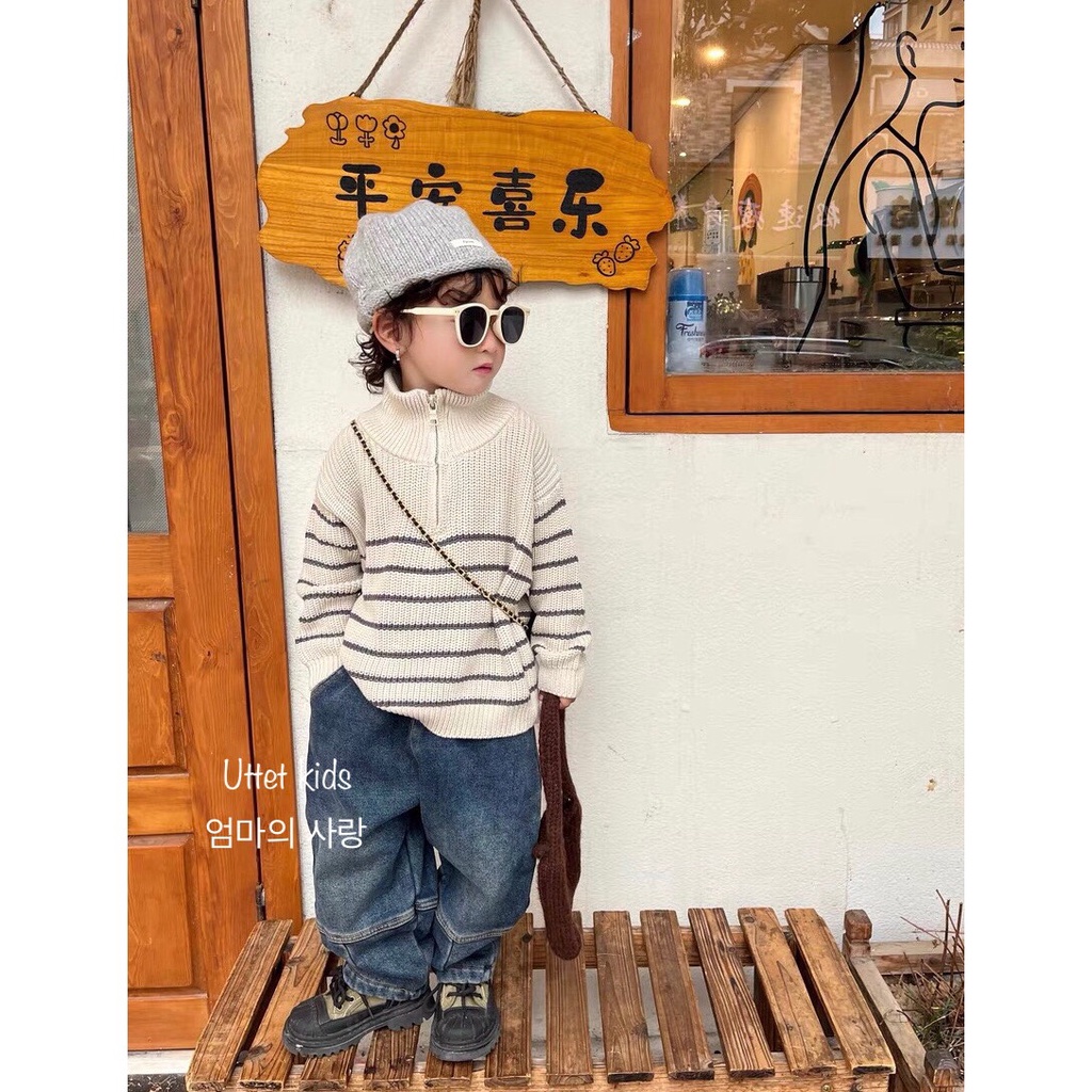 ÁO LEN PHONG CÁCH HÀN QUỐC PHÙ HỢP CHO BÉ GÁI VÀ BÉ TRAI RẤT ĐẸP