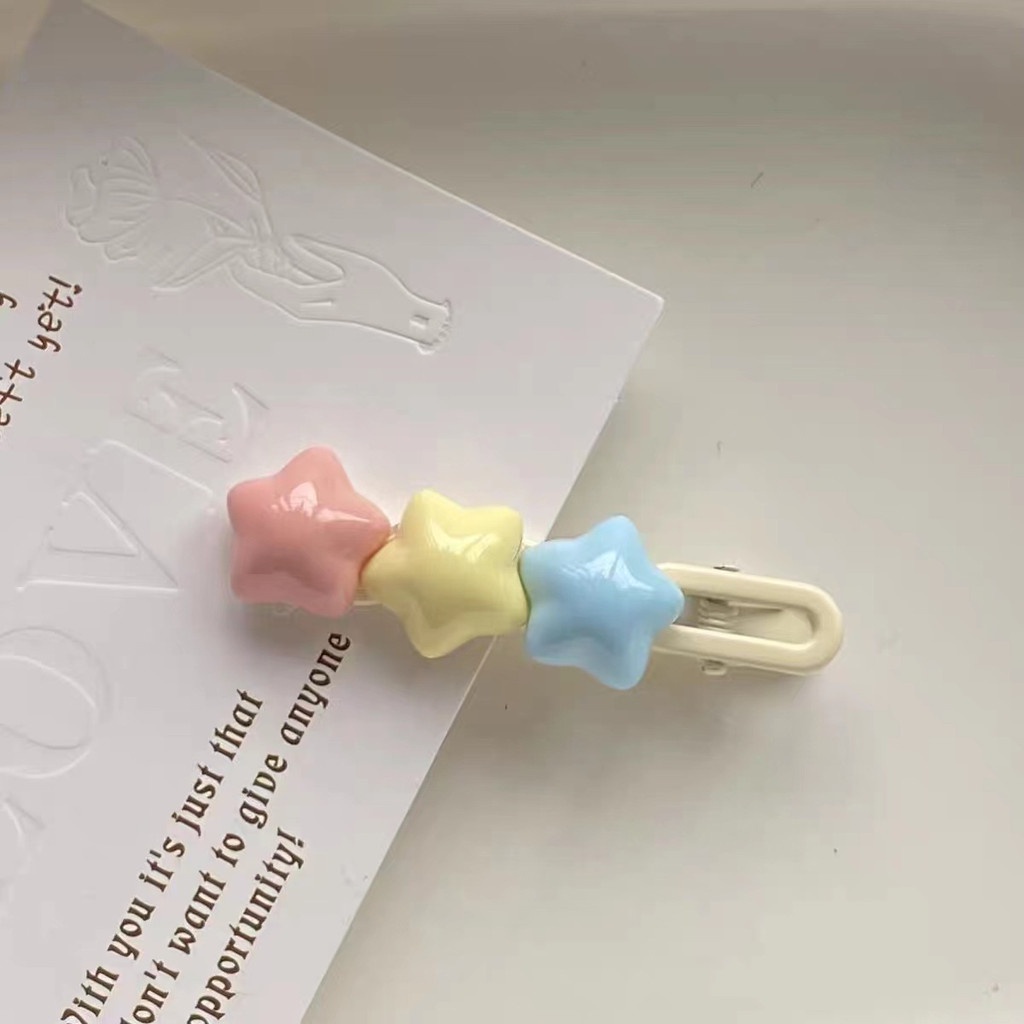 PVN61368 Kẹp Tóc Ba Màu Hình Ngôi Sao Dễ Thương Cho Nữ T2