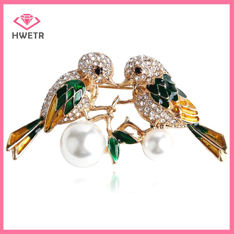 Trâm Cài Áo Hình Chim Đính Đá Thời Trang Cho Nữ Mới