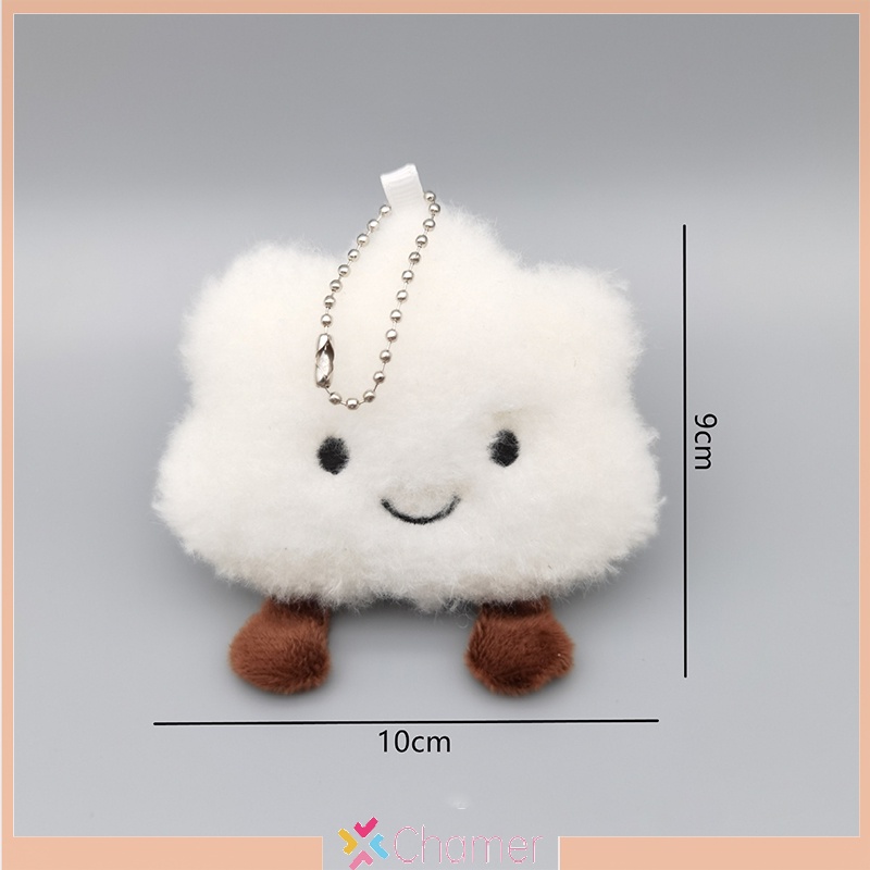 Móc Khóa Hình Búp Bê Nhồi Bông Mềm Mại Dễ Thương Trang Trí Túi Xách / Xe Hơi