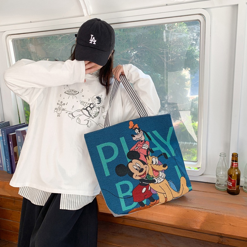 Túi Đeo Vai Bằng Vải canvas Thiết Kế Dễ Thương