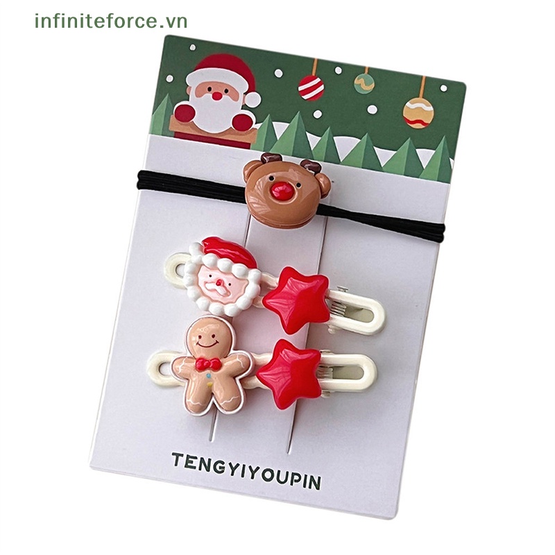 Dây Buộc Tóc Hình Ông Già Noel / Tuần Lộc Hoạt Hình Dễ Thương Độ Co Giãn Cao