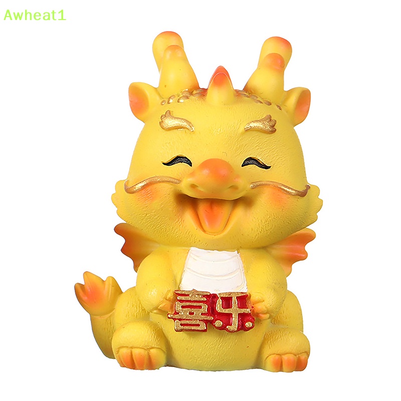 Tượng Rồng Mini Bằng Nhựa resin Trang Trí Bàn Điều Khiển Xe Hơi awheat1 2024 Mới