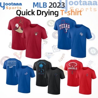 Áo thun ngắn tay khô nhanh MLB Áo thun bóng chày Diamondbacks Rangers Angels Dodgers Rays Padres Red Sox Athletics